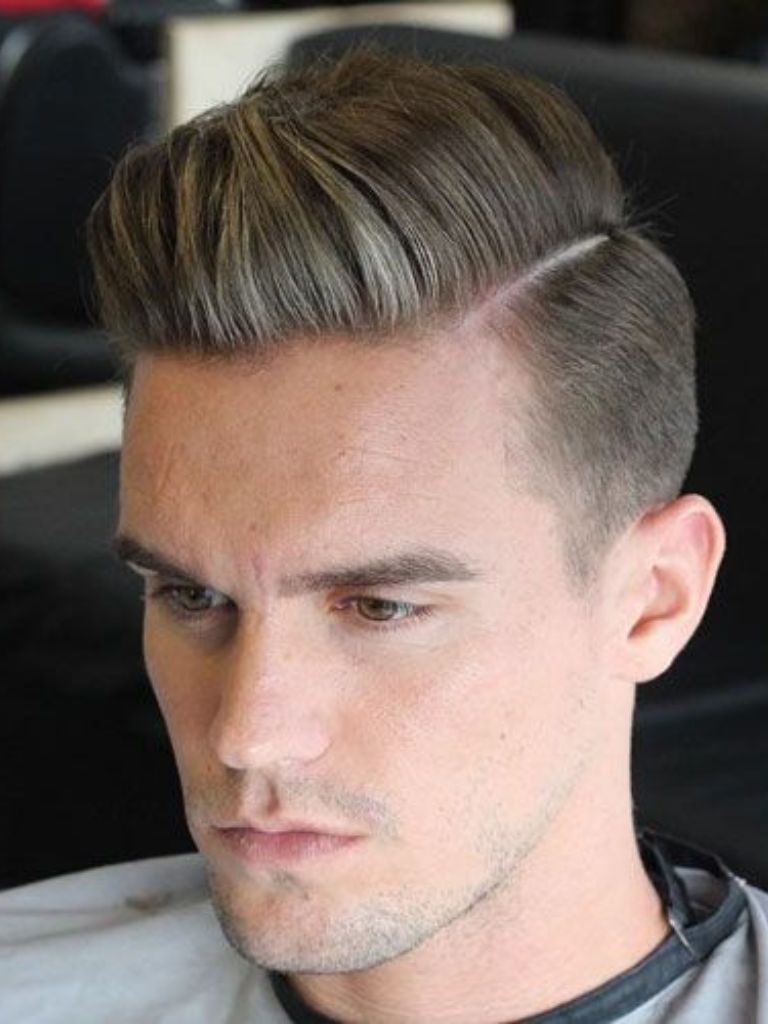 Comb Over with Low Taper Fade