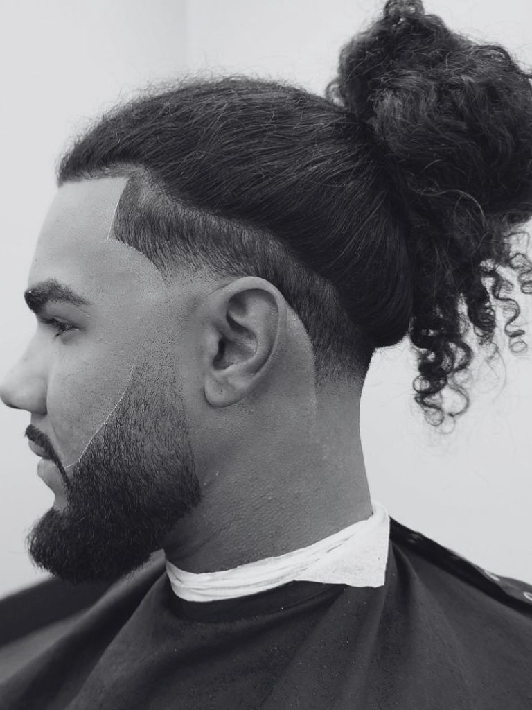 Long Hair with Low Taper Fade