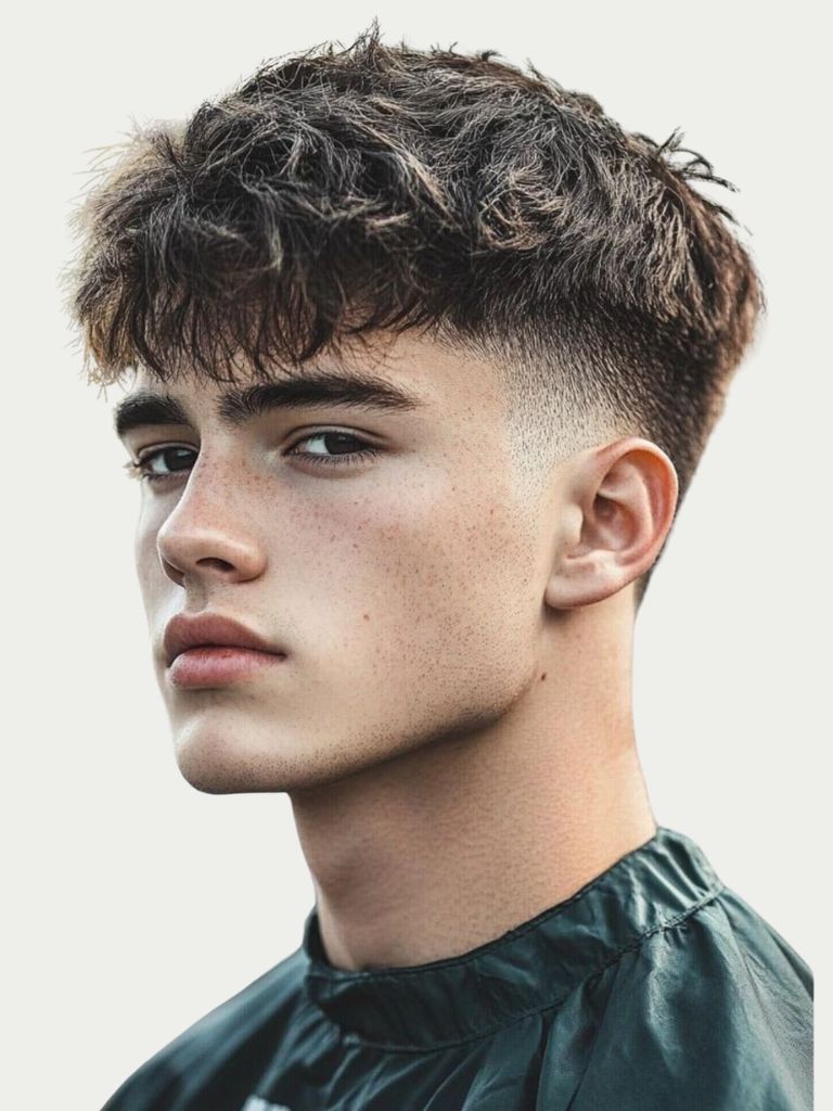 Long Textured Fringe with Mid Fade