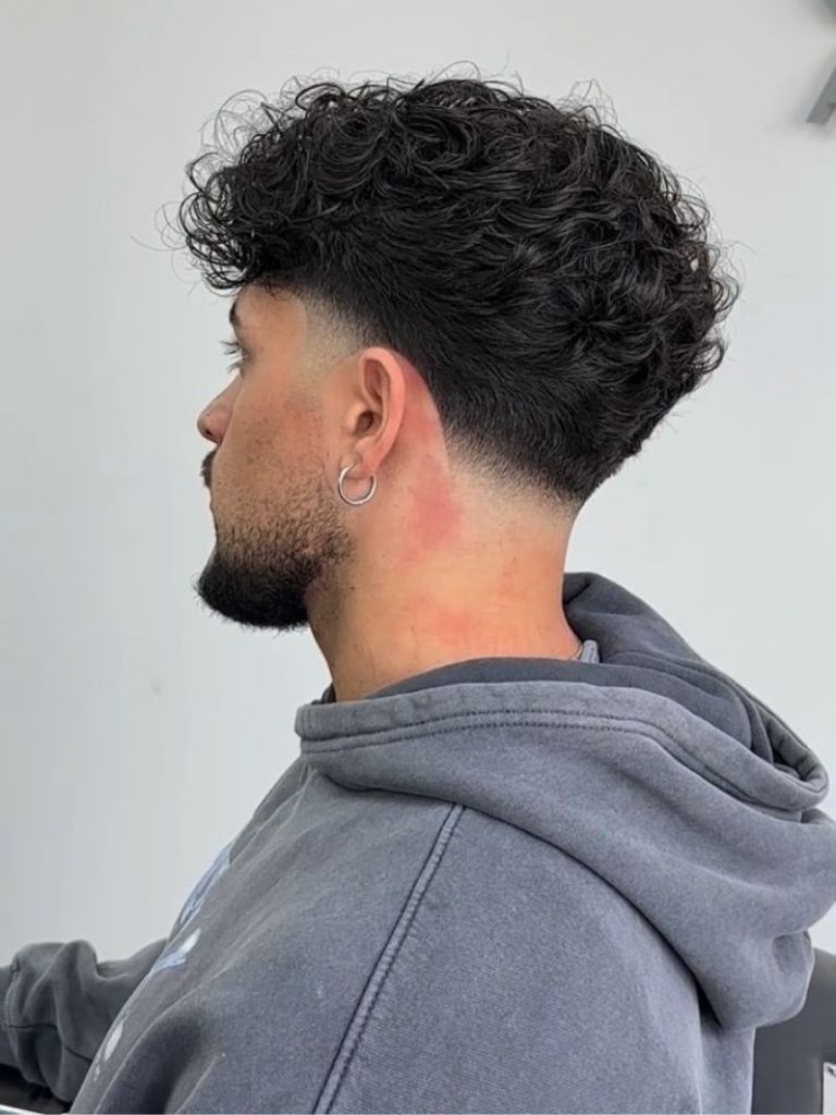 Low Taper Fade with Thick Curls