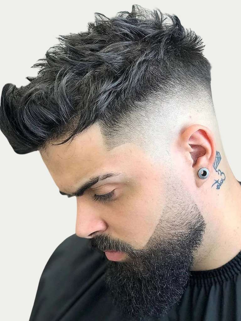 Mid Fade with Brushed Forward Waves