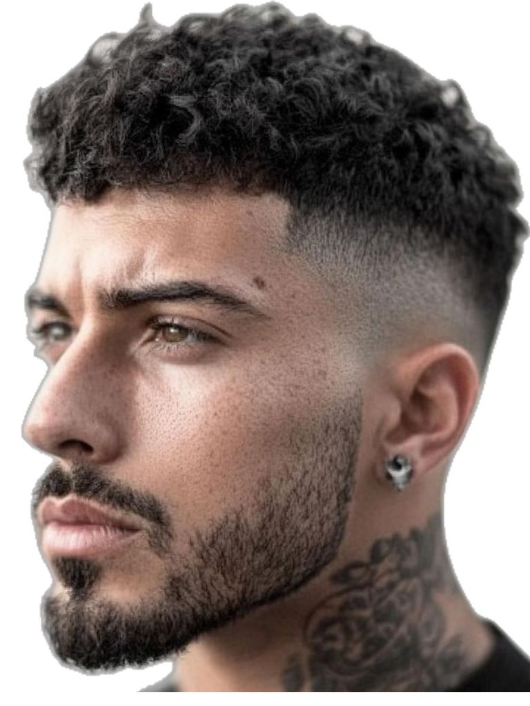 Mid Taper Fade with Short Curls