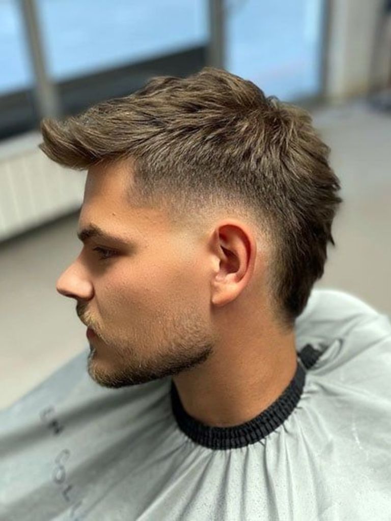 Mohawk with Burst Mid Fade