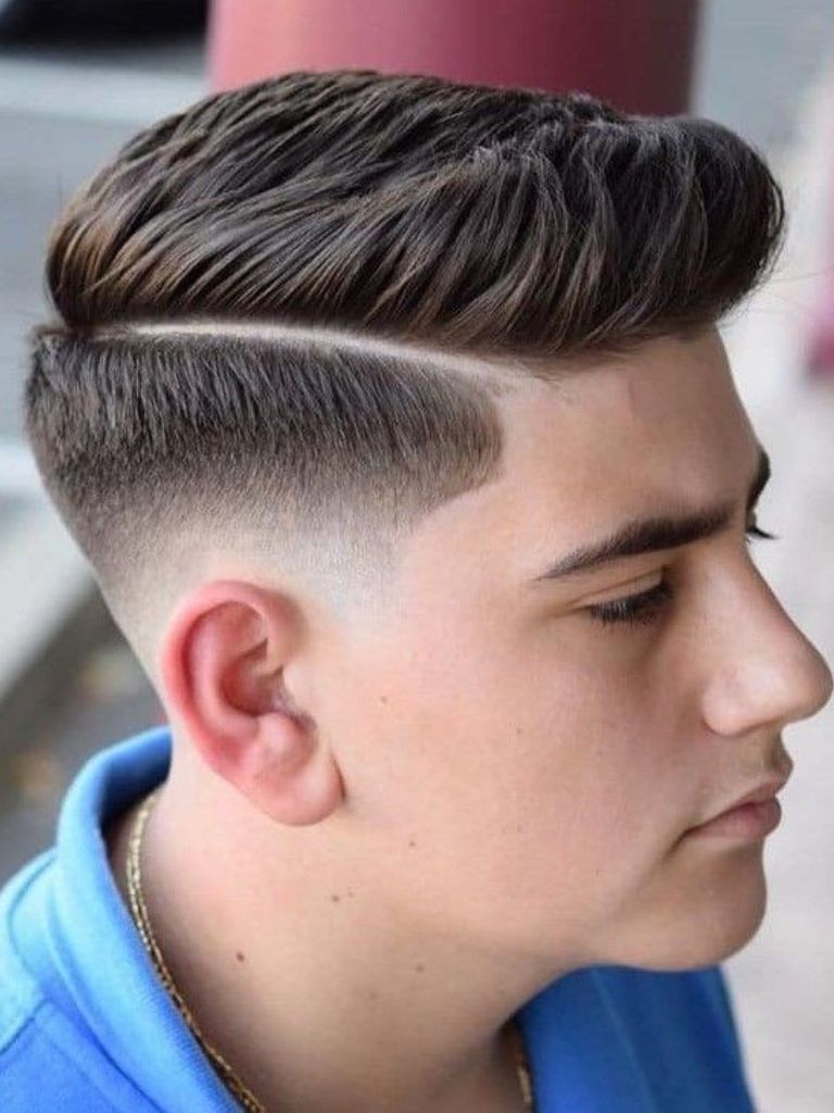 Side Part with Mid Fade
