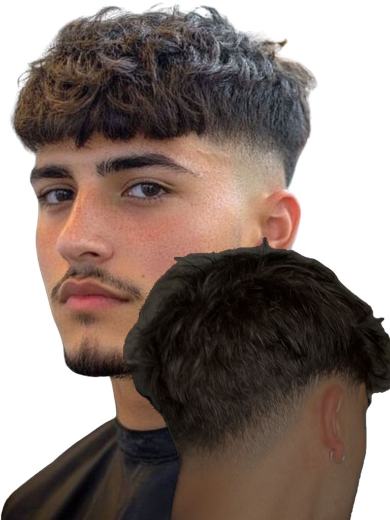 Side Swept Short Hair with A Low Taper