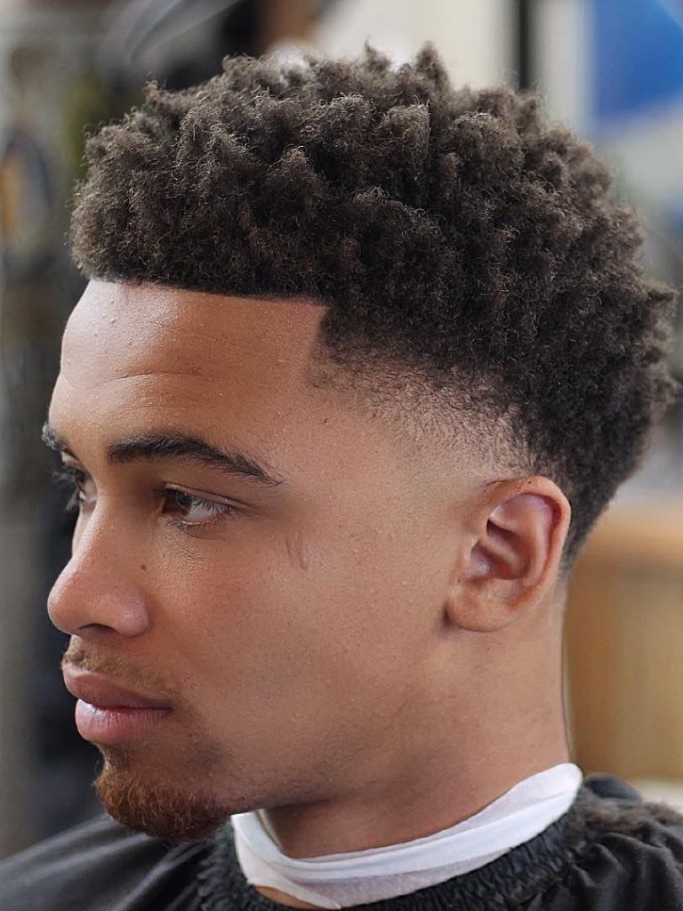Tapered Curly Afro