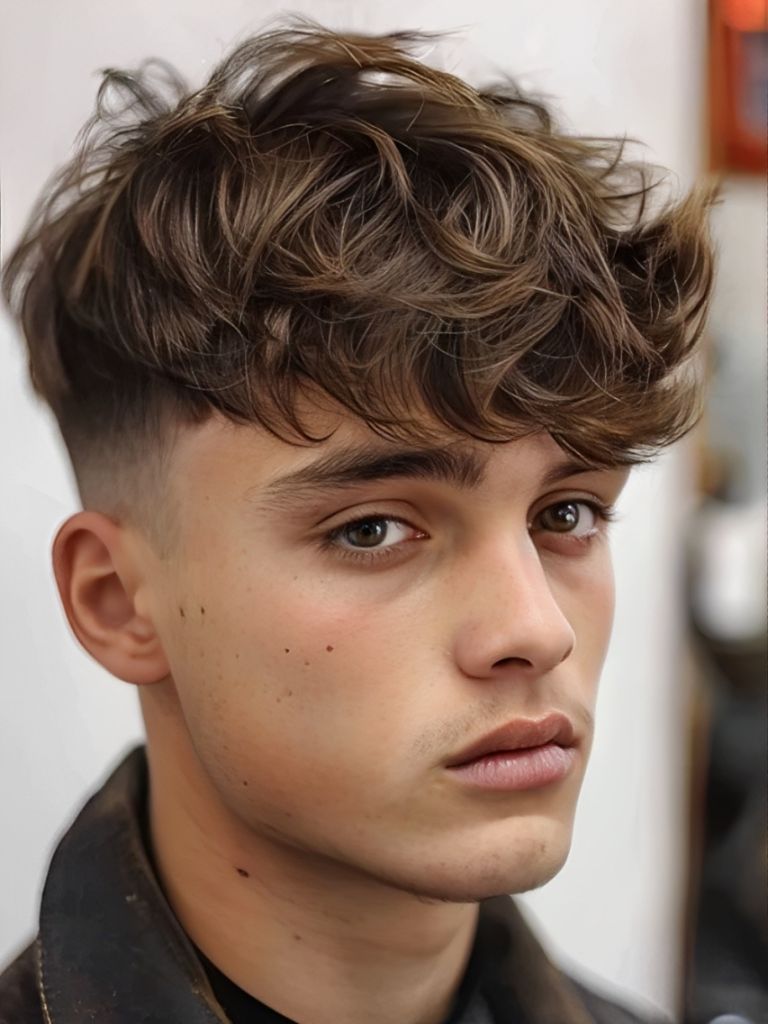 Thick Fluffy Style with Low Taper