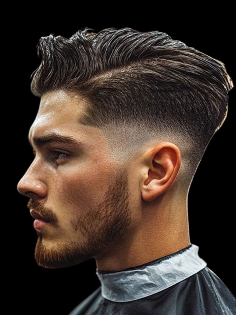 Trendy Parted Style with Mid Fade