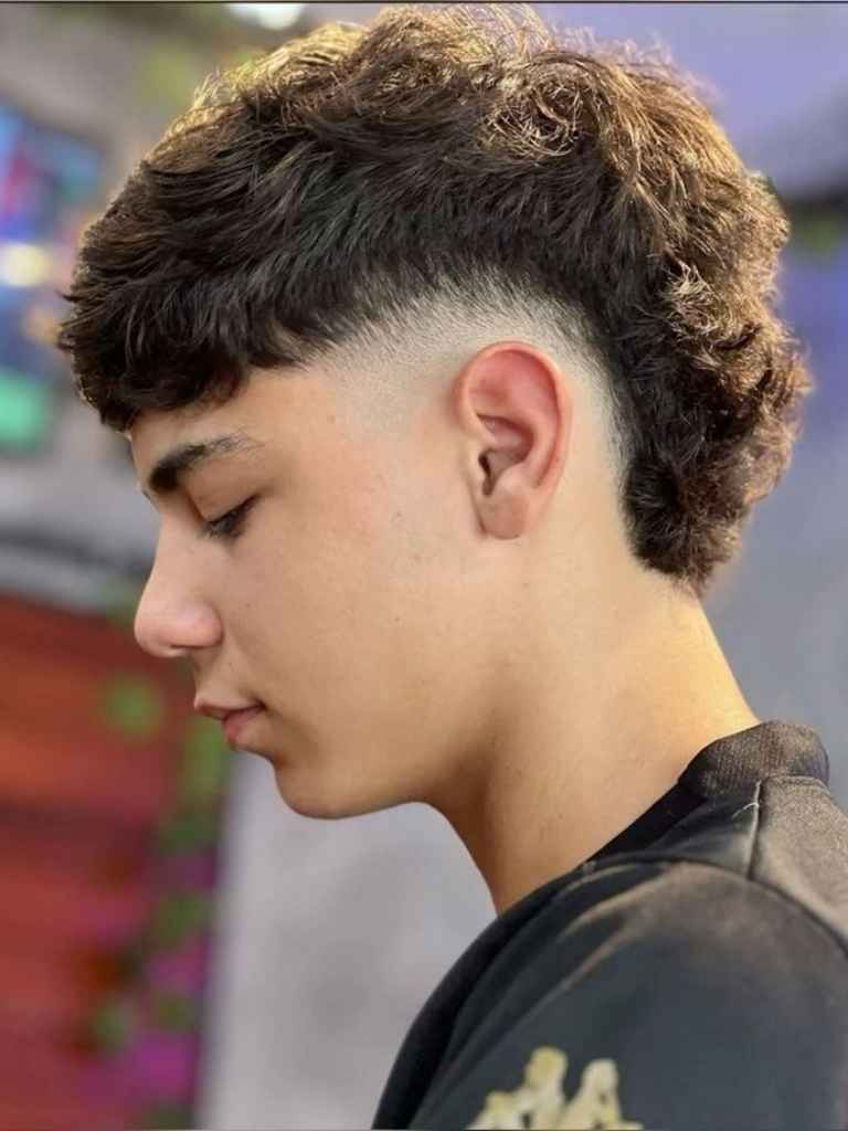 Burst Fade Mullet