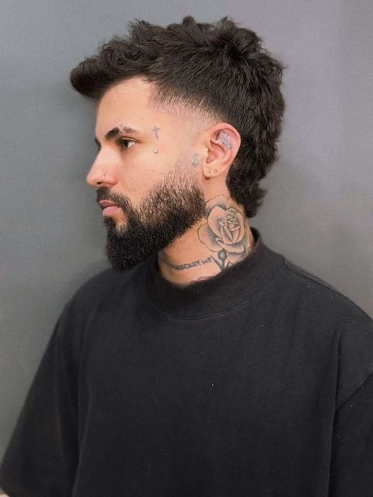 Edgy Mullet with Beard
