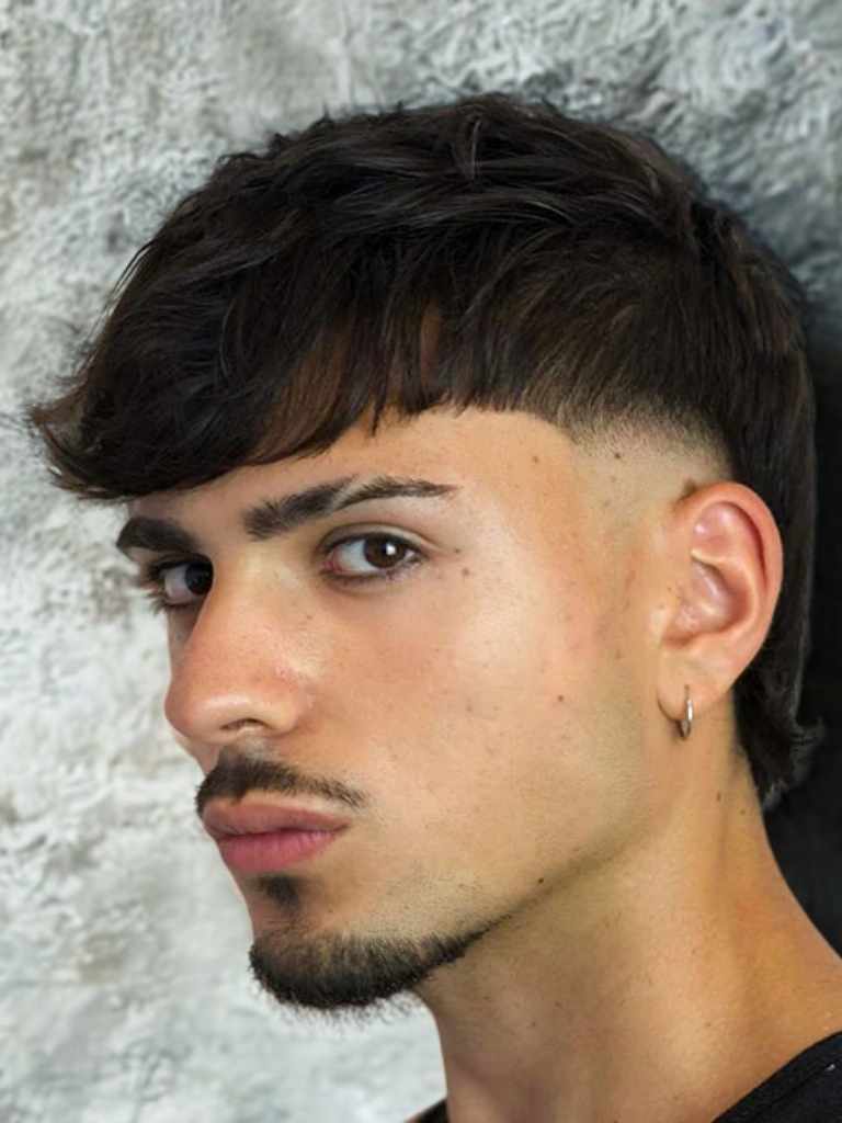 Faded Mullet with Fringe