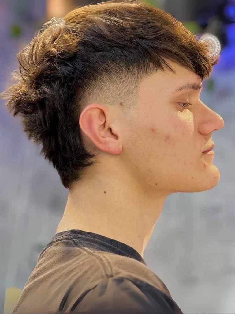 Trendy Short Mullet with Low Taper Fade